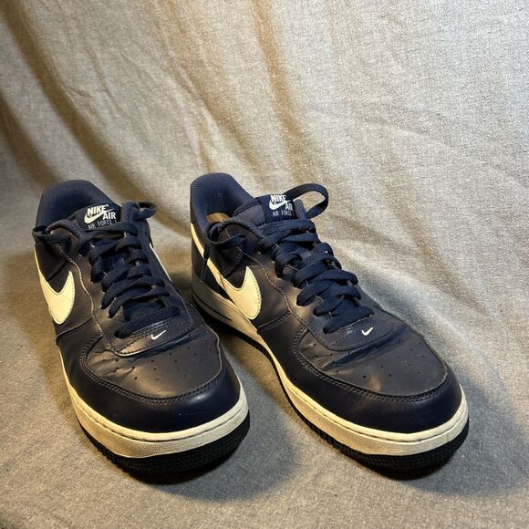 Nike Air Force 1 Low Midnight Navy Blue White 2016 488298-436 Men’s Size 11.5 - Picture 2 of 9